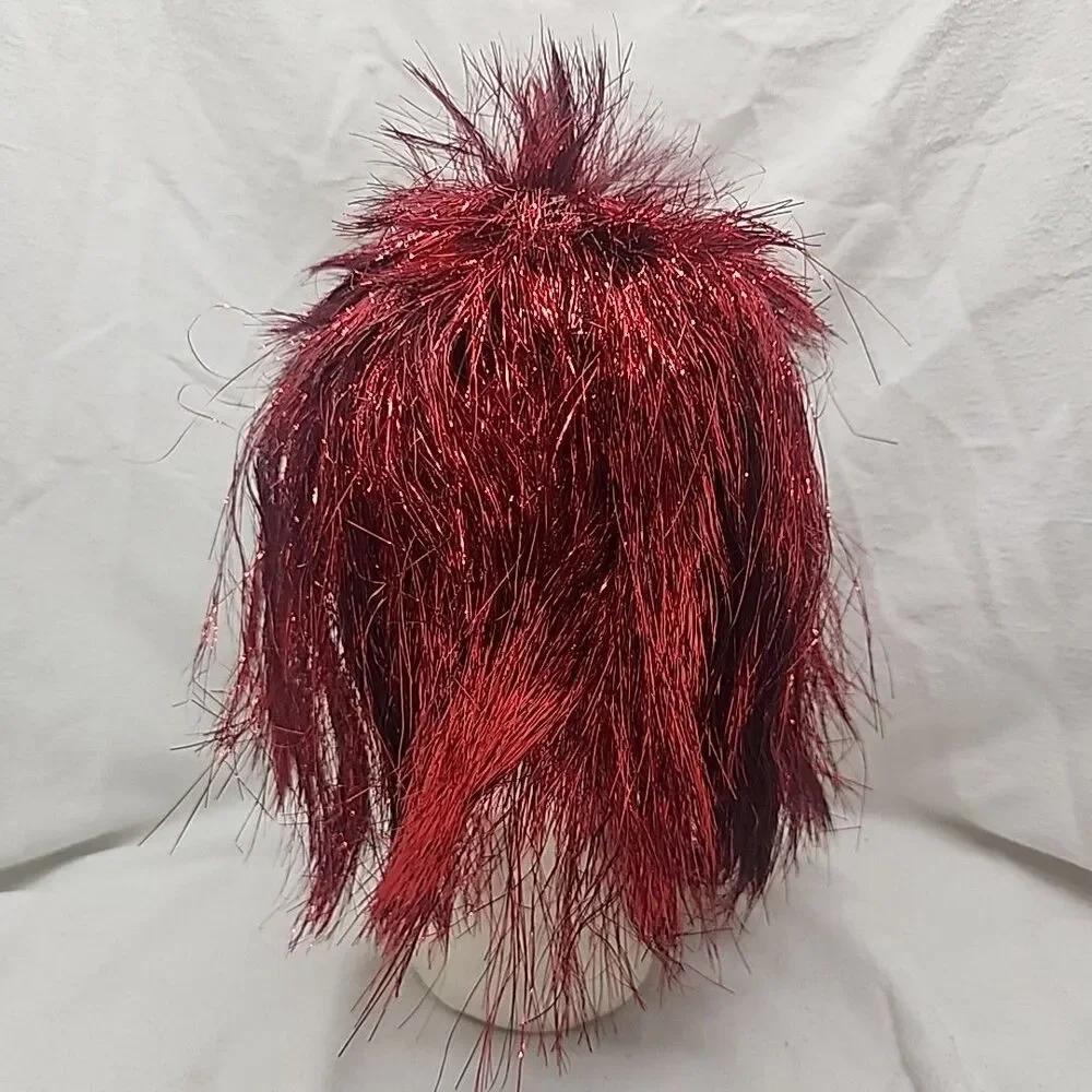 Wig Tinsel Deluxe Foil Gold Party  Punk Goth Fashion Mullet Rocker Rubies New